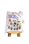 WZMPA K-Pop SKZ Sac fourre-tout en toile pour fans du groupe K-Pop, Skzoo Tg, Large