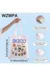 WZMPA K-Pop SKZ Sac fourre-tout en toile pour fans du groupe K-Pop, Skzoo Tg, Large