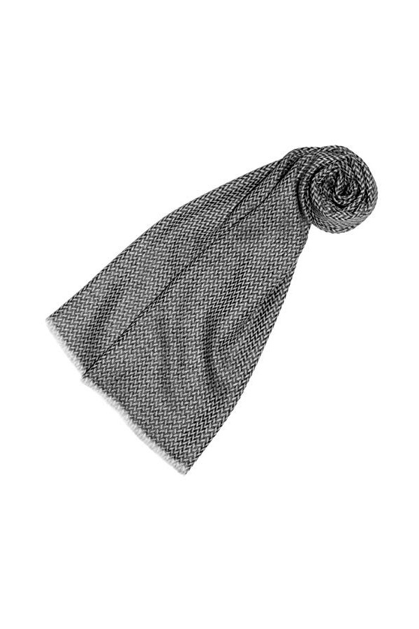 LORENZO CANA - Echarpe - Femme Gris Fischgrat-grau-weiss Taille unique