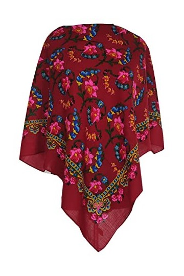 Écharpe de style Pawlow Posad pour femme 100 % laine, motif floral étole de qualité supérieure – très haute qualité 85 cm x 8