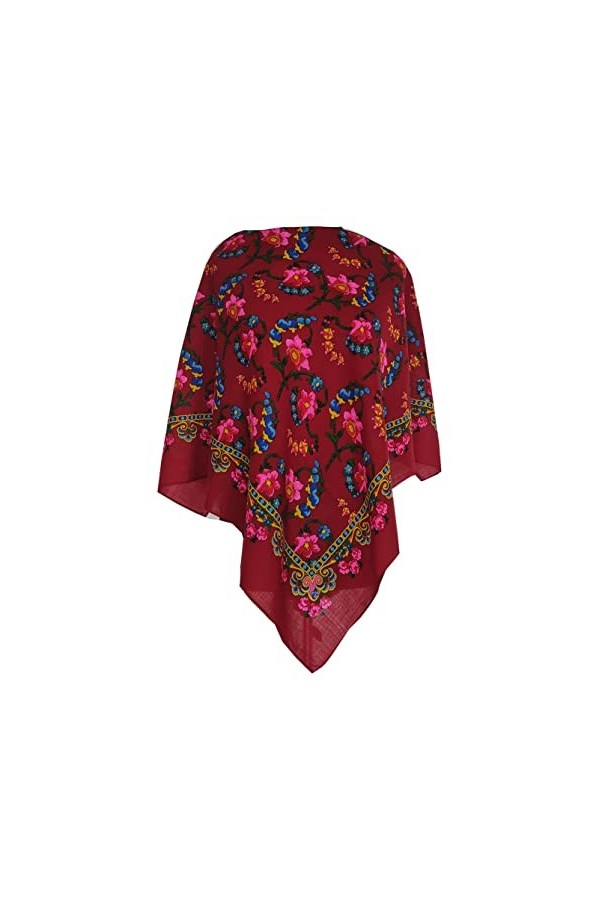 Écharpe de style Pawlow Posad pour femme 100 % laine, motif floral étole de qualité supérieure – très haute qualité 85 cm x 8