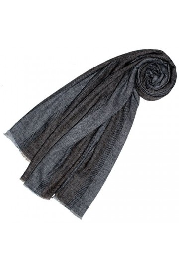 LORENZO CANA Echarpe de 100% Cachemire pour la femme – 70 x 200 cm, bicolore, naturel - souple et noble – une sensation de lu