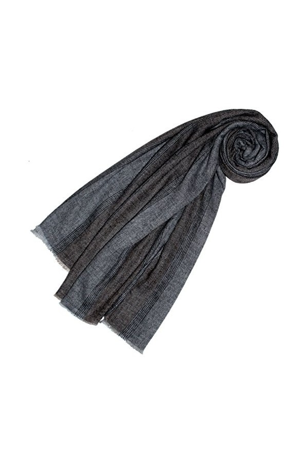 LORENZO CANA Echarpe de 100% Cachemire pour la femme – 70 x 200 cm, bicolore, naturel - souple et noble – une sensation de lu