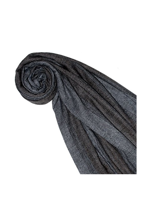 LORENZO CANA Echarpe de 100% Cachemire pour la femme – 70 x 200 cm, bicolore, naturel - souple et noble – une sensation de lu