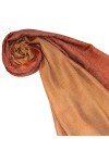 LORENZO CANA Echarpe de 100% Cachemire pour la femme – 70 x 200 cm, bicolore, double face - souple et noble – en rouge orange