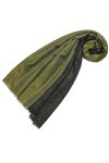 LORENZO CANA Echarpe de 100% Cachemire pour la femme – 70 x 200 cm, bicolore, double face - souple et noble – en gris vert ol