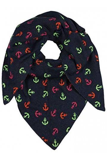 Zwillingsherz Foulard triangulaire en laine pour femme, fille, garçon, enfant Cashmere de qualité supérieure avec petit motif