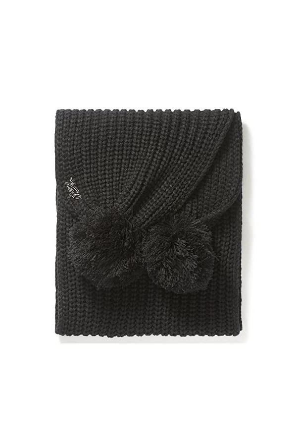 Karl Lagerfeld Paris Écharpe indispensable au quotidien pour femme, noir, taille unique
