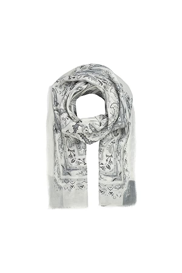 ApartFashion Écharpe, Noir et Blanc, Taille Unique Femme