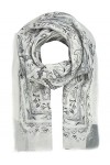 ApartFashion Écharpe, Noir et Blanc, Taille Unique Femme