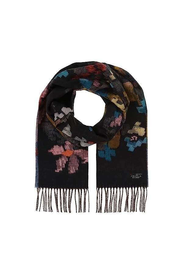 FRAAS Cashmink Echarpe 35 x 200 cm - Plus douce que le cachemire - Made in Germany - Echarpe avec dessin de fleurs pour femme