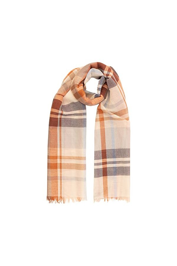 APART Fashion Écharpe à Carreaux, Multicolore, Taille Unique Femme