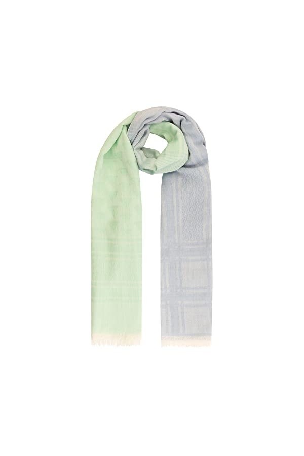 APART Fashion Écharpe avec Motif, Bleu-Vert, Taille Unique Femme