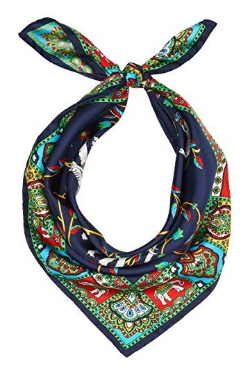 Roeckl Elephant Garden Écharpe Tendance, Multi Navy, Taille Unique Femme
