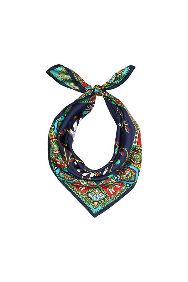 Roeckl Elephant Garden Écharpe Tendance, Multi Navy, Taille Unique Femme