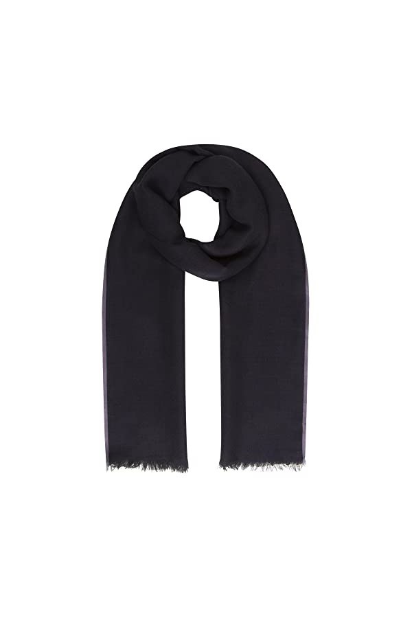 ApartFashion Écharpe avec Bord contrasté, Bleu/Lilas, Taille Unique Femme