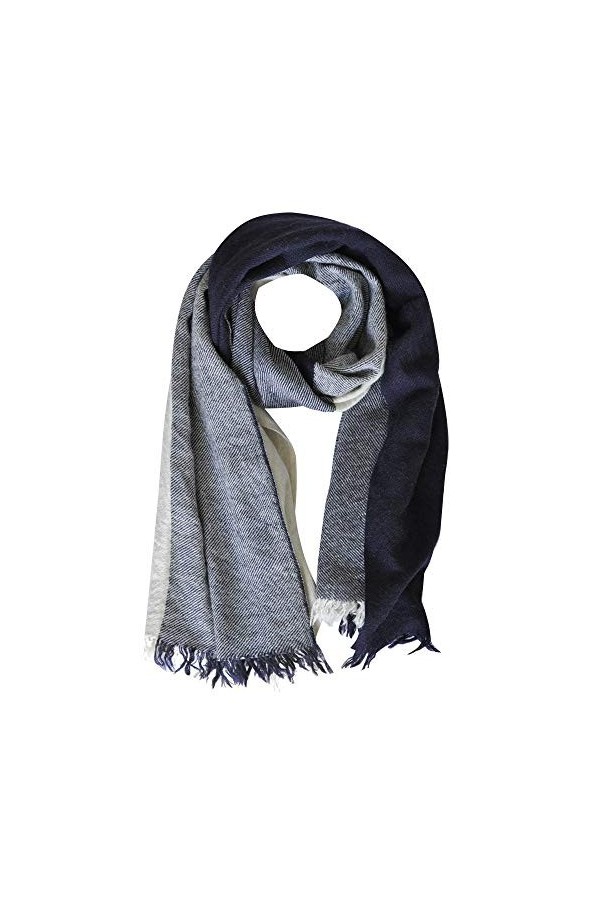 LES Poulettes - Echarpe 100% Laine Camaïeu de Bleu