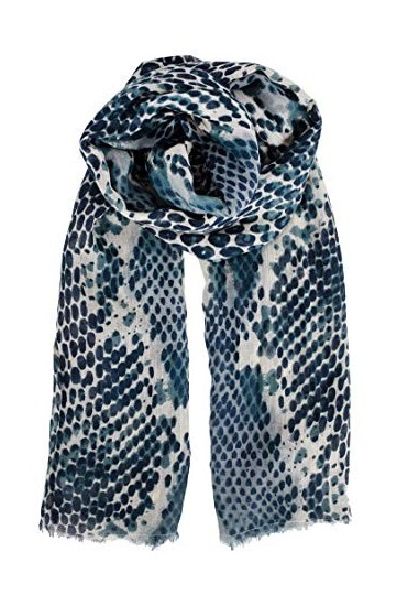 Becksöndergaard Écharpe Russel Como - Rectangulaire coton/modal - 100 x 200 cm - Bleu - Taille Unique