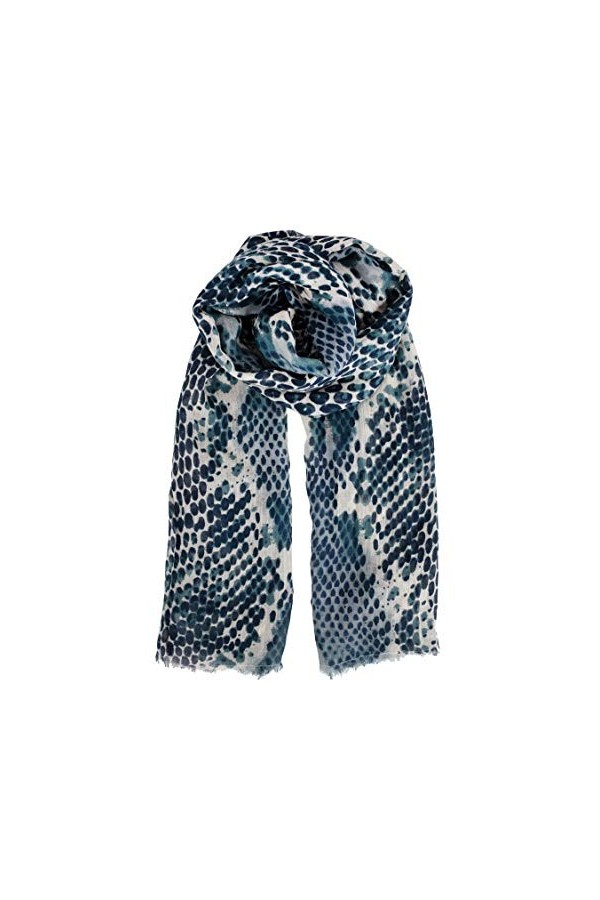 Becksöndergaard Écharpe Russel Como - Rectangulaire coton/modal - 100 x 200 cm - Bleu - Taille Unique