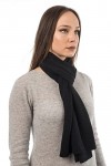 DALLE PIANE CASHMERE - Écharpe 100% cachemire - Made in Italy - Femme/Homme, Couleur: Noir, Taille unique