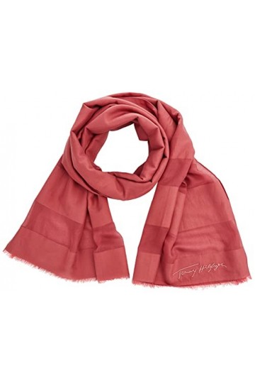 Tommy Hilfiger Écharpe Femme Iconic Soft Scarf Foulard, Rose English Pink , Taille Unique