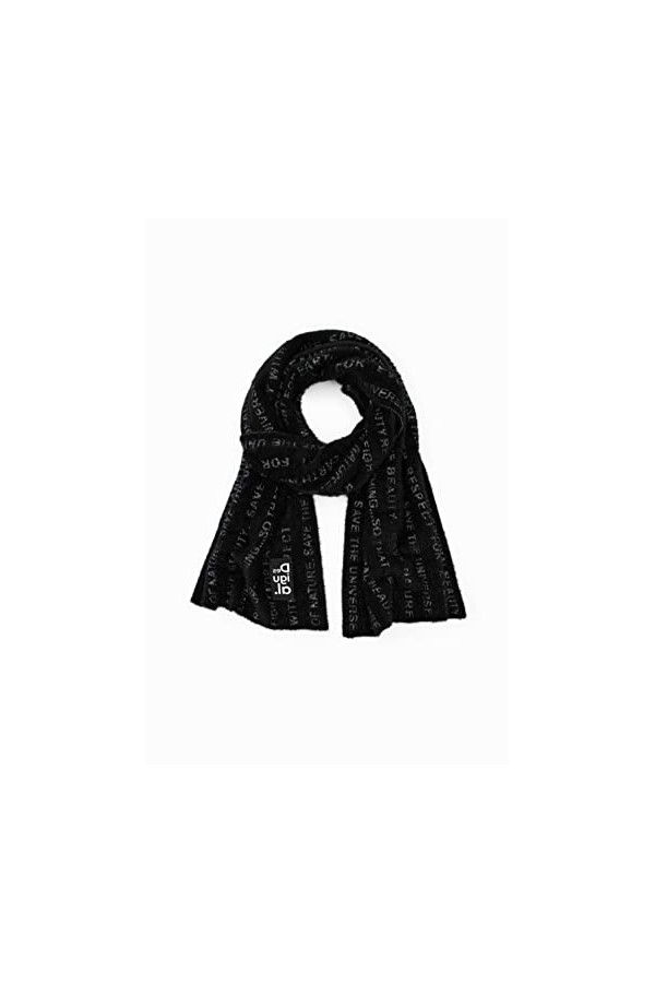 Desigual Femme Scarf_i Wonder 2000 Black Kit d accessoires hiver, Noir, Taille unique EU