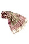 LORENZO CANA - Écharpe Pashmina Jacquard tissé 100% soie Motif cachemire Multicolore 70 x 190 cm - - Taille Unique