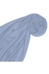 LORENZO CANA Echarpe de 100% Cachemire pour la femme – 70 x 200 cm, unicolore, monochrome - souple et noble – en bleu ciel