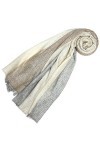 LORENZO CANA Echarpe de 100% Cachemire pour la femme – 70 x 200 cm, bicolore, naturel - souple et noble – une sensation de lu
