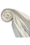 LORENZO CANA Echarpe de 100% Cachemire pour la femme – 70 x 200 cm, bicolore, naturel - souple et noble – une sensation de lu