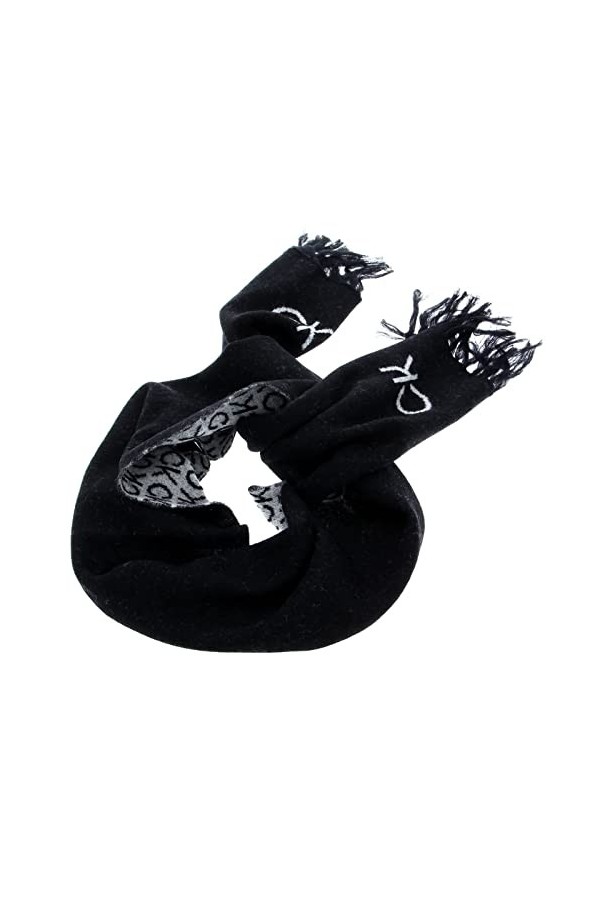 Calvin Klein Elevated Monogram Scarf Écharpes, CK Black, Taille Unique Femme