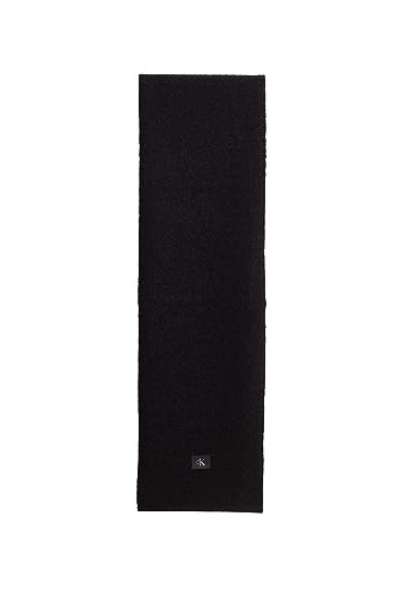 Calvin Klein Minimal Monogram Textured Scarf Écharpes, Black, OS Femme
