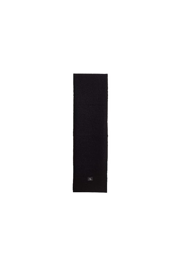 Calvin Klein Minimal Monogram Textured Scarf Écharpes, Black, OS Femme