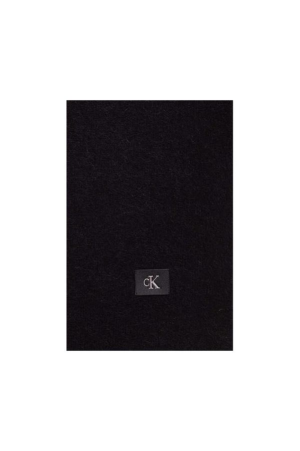 Calvin Klein Minimal Monogram Textured Scarf Écharpes, Black, OS Femme