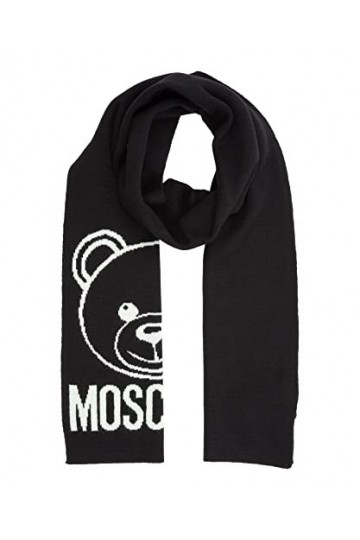 MOSCHINO femme Teddy bear écharpe en laine black