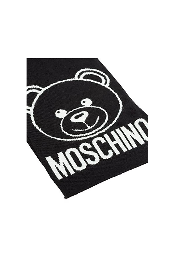 MOSCHINO femme Teddy bear écharpe en laine black