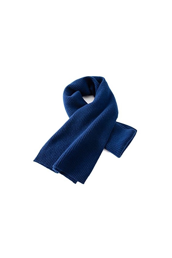 Villand Écharpe 100% Cachemire Pour Femme et Homme, écharpe en Cachemire légère de luxe avec boîte-cadeau Bleu Marine 