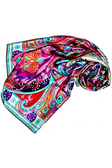 LORENZO CANA Foulard pour la femme – écharpe à la mode de 100% soie pour le printemps et l´été avec les mesures de 110 x 110 