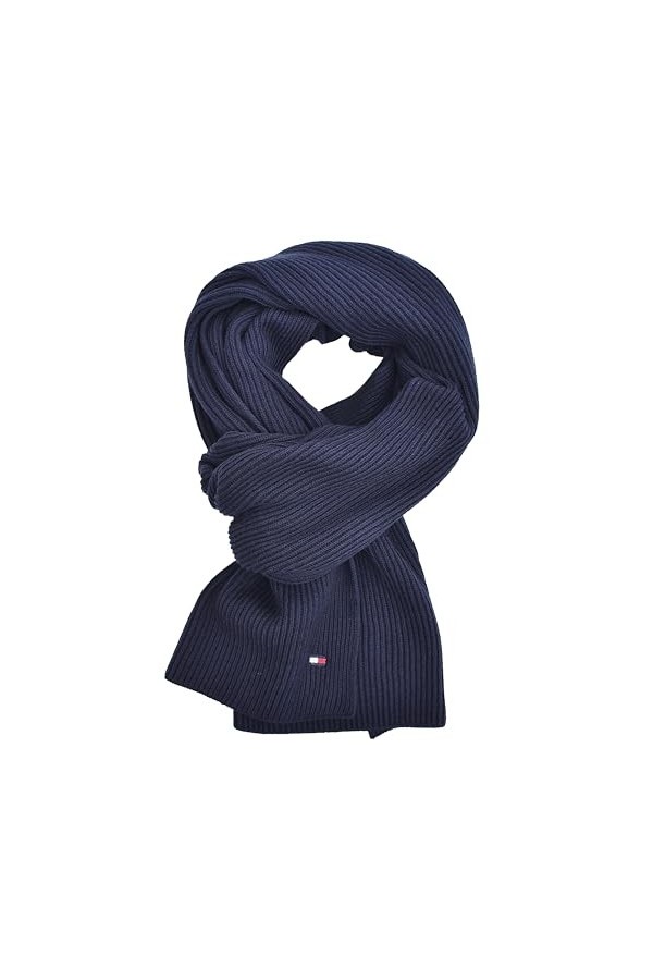 Tommy Hilfiger Essential Knit Écharpe pour femme Bleu foncé Sky Captain , Sky Captain, taille unique