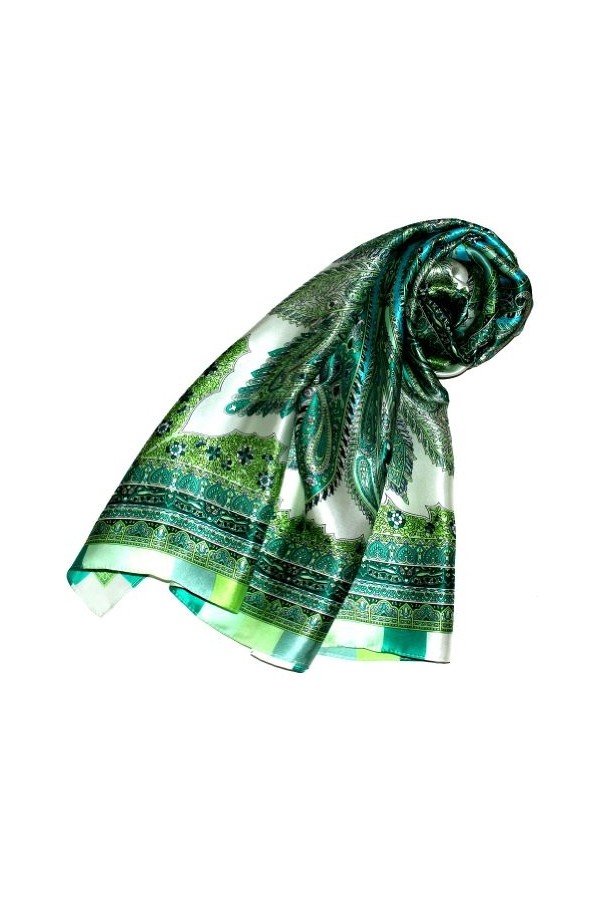 LORENZO CANA Foulard pour la femme – écharpe à la mode de 100% soie pour le printemps et l´été avec les mesures de 100 x 100 