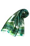 LORENZO CANA Foulard pour la femme – écharpe à la mode de 100% soie pour le printemps et l´été avec les mesures de 100 x 100 