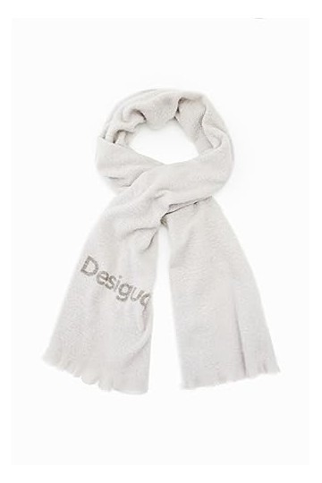 Desigual Écharpe femme plain logo - 23waia31, gris, Taille unique