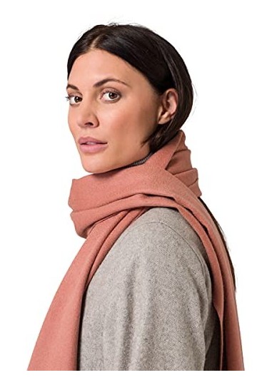 Style & Republic Écharpe en cachemire pour femme - écharpe en tissu 100% cachemire, douillette et chaude, 1,69m Pink