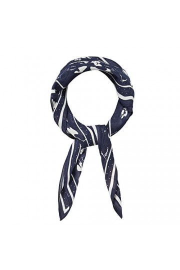 Becksöndergaard Vilja Siw Écharpe pour femme Bleu marine 50 % laine 50 % soie 110 x 110 cm, Bleu marine., B:110 x L:110 cm