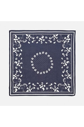 Becksöndergaard Vilja Siw Écharpe pour femme Bleu marine 50 % laine 50 % soie 110 x 110 cm, Bleu marine., B:110 x L:110 cm
