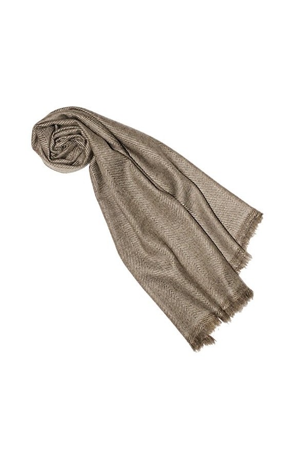 LORENZO CANA Echarpe de 100% Cachemire pour la femme – écharpe en nuances naturelles, 30 x 180 cm - moelleux et noble – une s