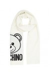 MOSCHINO femme Teddy bear écharpe en laine white