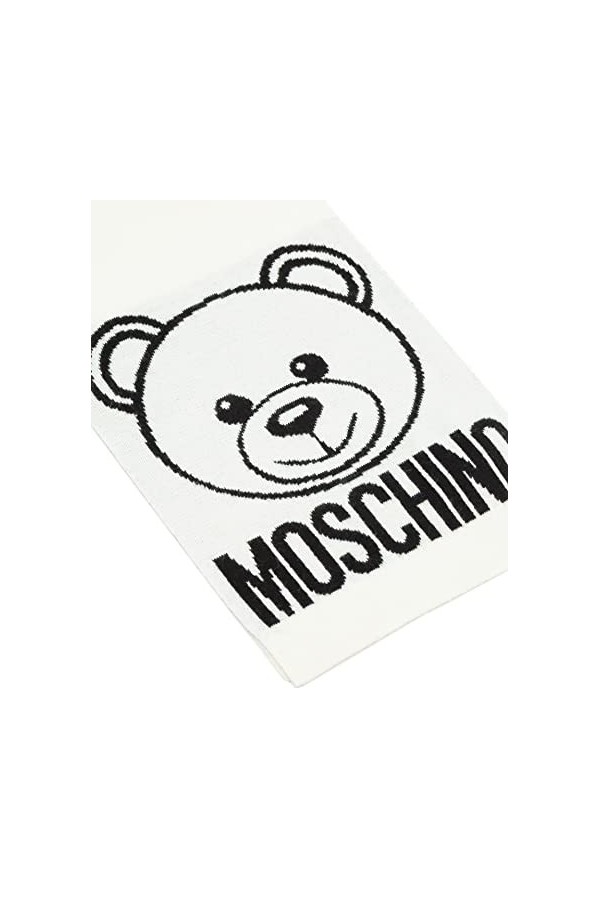 MOSCHINO femme Teddy bear écharpe en laine white