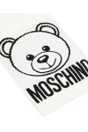 MOSCHINO femme Teddy bear écharpe en laine white