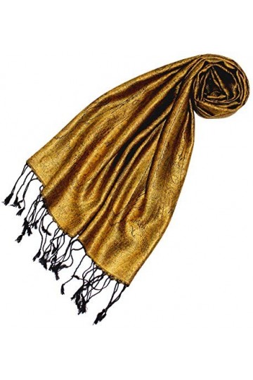 LORENZO CANA - Echarpe - Imprimé cachemire - Femme Jaune Gelb Gold Orange 70 x 190 cm